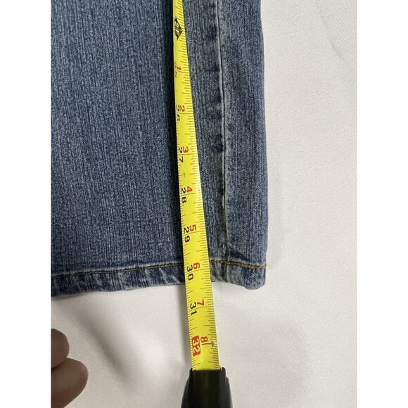 Avenue Blues Womens Wide Leg Jeans Size 24 Plaid Patchwork Fall Denim - Picture 4 of 10